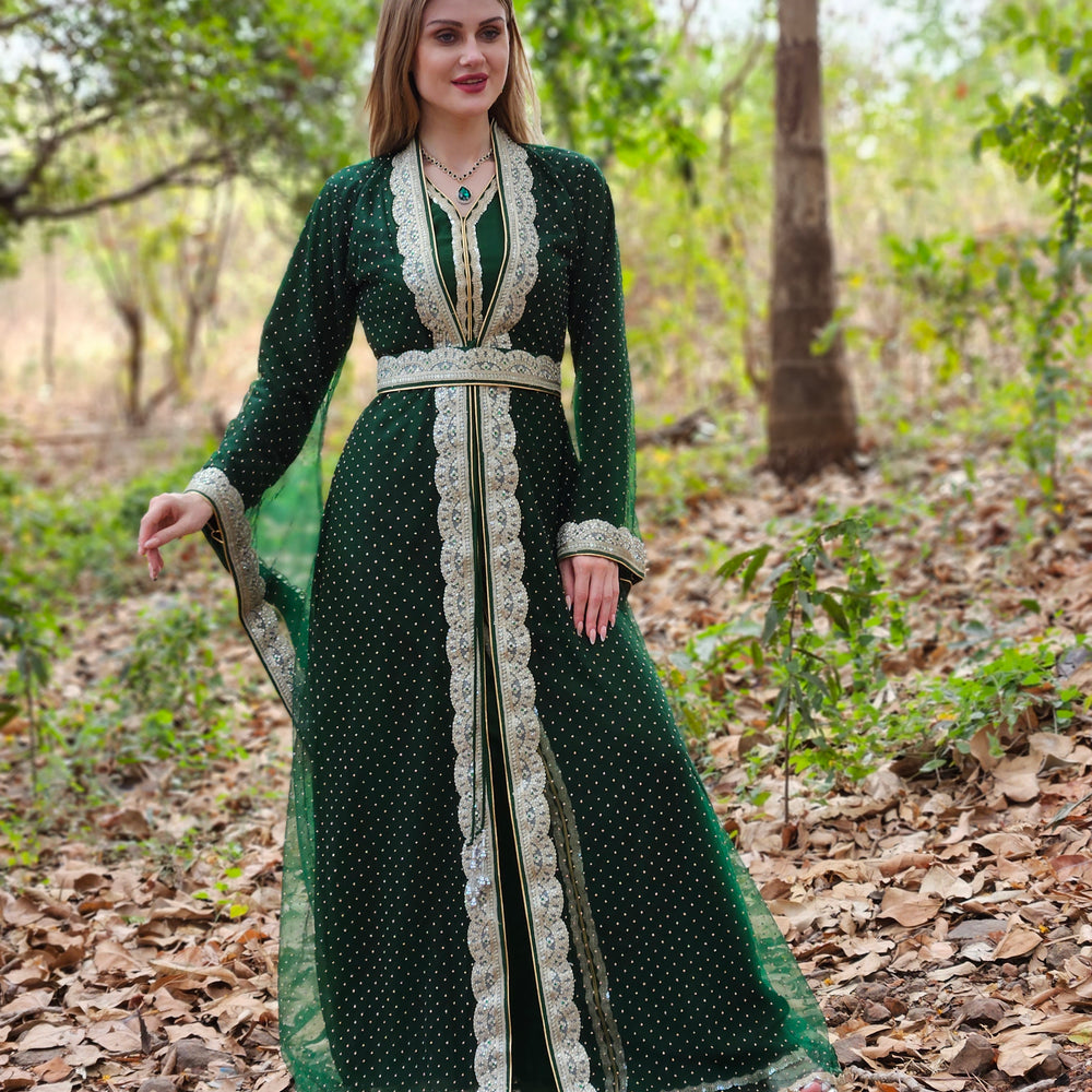 Khaleeji Thobe Dubai Kaftan Wedding Gown