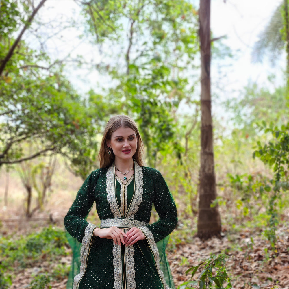 Khaleeji Thobe Dubai Kaftan Wedding Gown