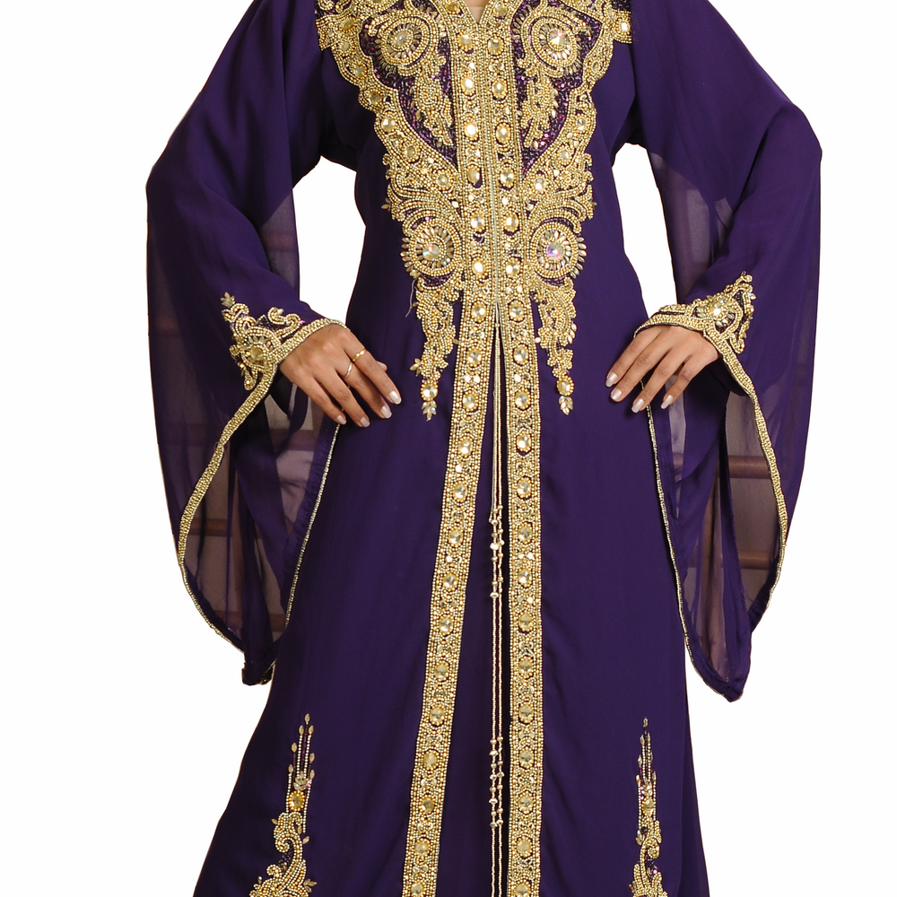 Henna Party Dress with Bell Sleeve - Maxim Creation