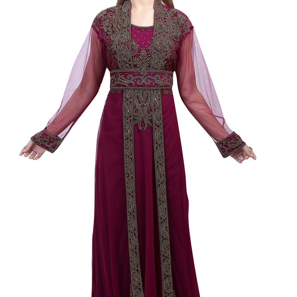 Designer Wear Ball Gown Tul Net Fabric - Maxim Creation
