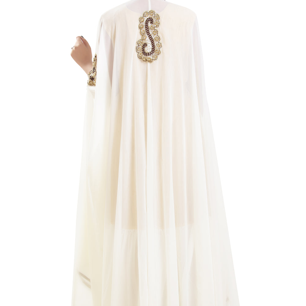 Abaya Kaftan in 3pcs Set Long Sleeve Wedding Gown - Maxim Creation