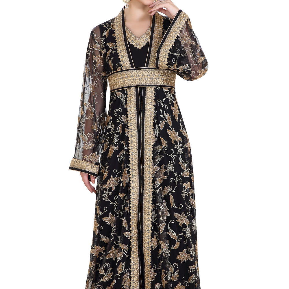 Traditional Kaftan Dress Arabian Thobe Wedding Gown - Maxim Creation