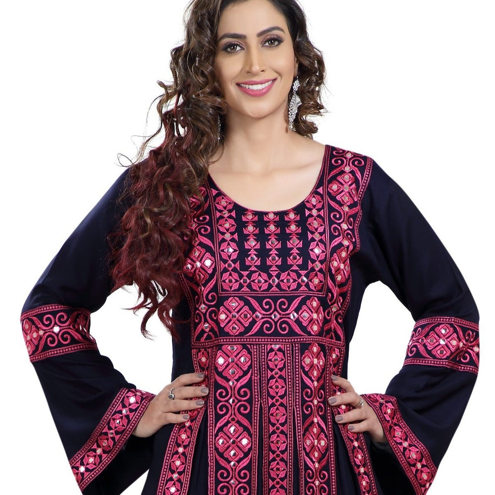 Persian Kaftan with Machine Embroidery Work - Maxim Creation