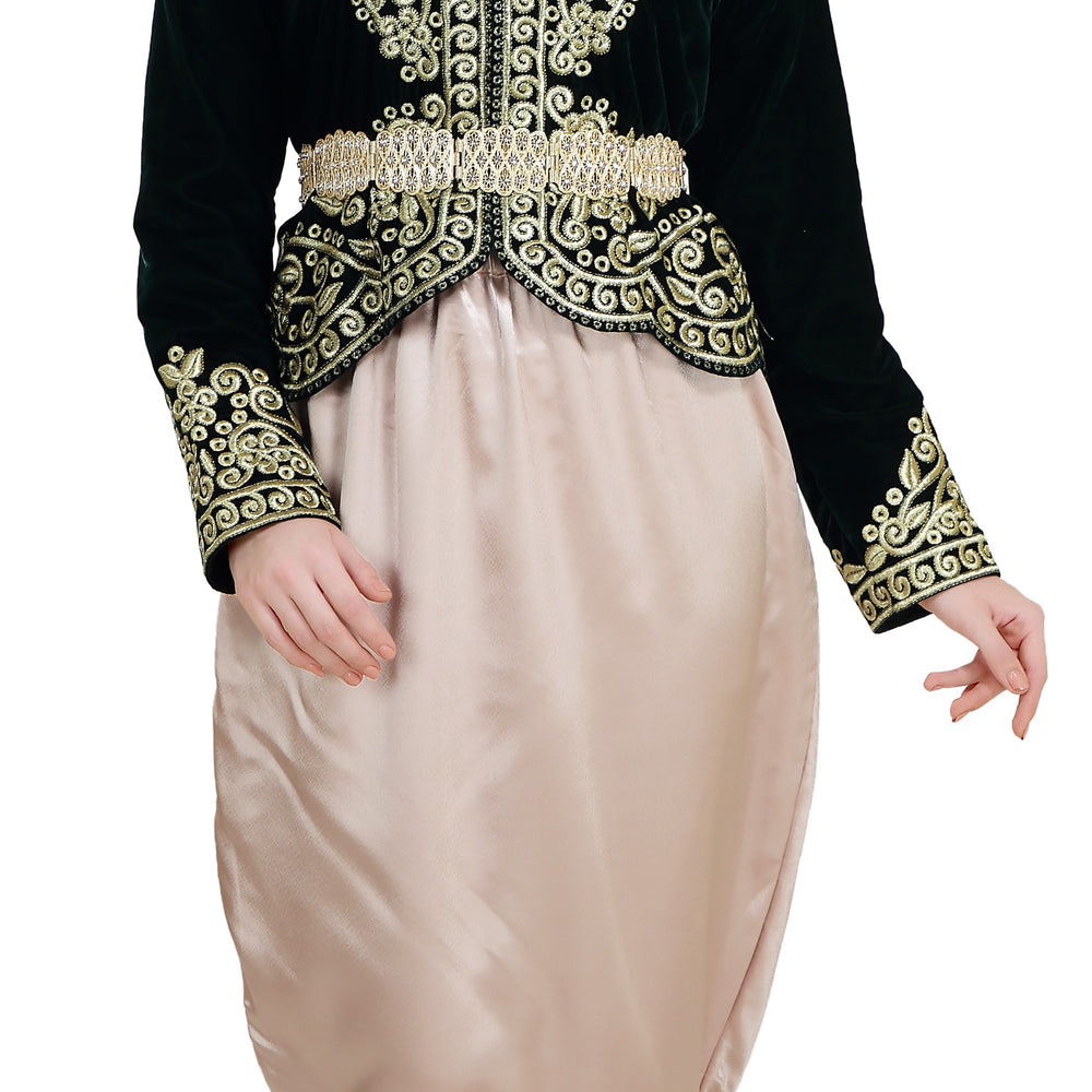 Sarwal Algerian Traditional Black Velvet Jacket Top - Maxim Creation