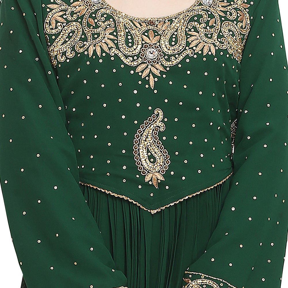 Djellaba Maxi Embroidered Gown - Maxim Creation