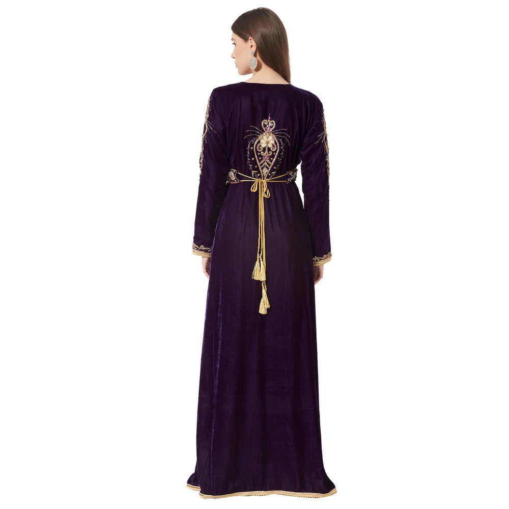 
                  
                    Designer Kaftan Hand Embroidered Takchita Gown - Maxim Creation
                  
                