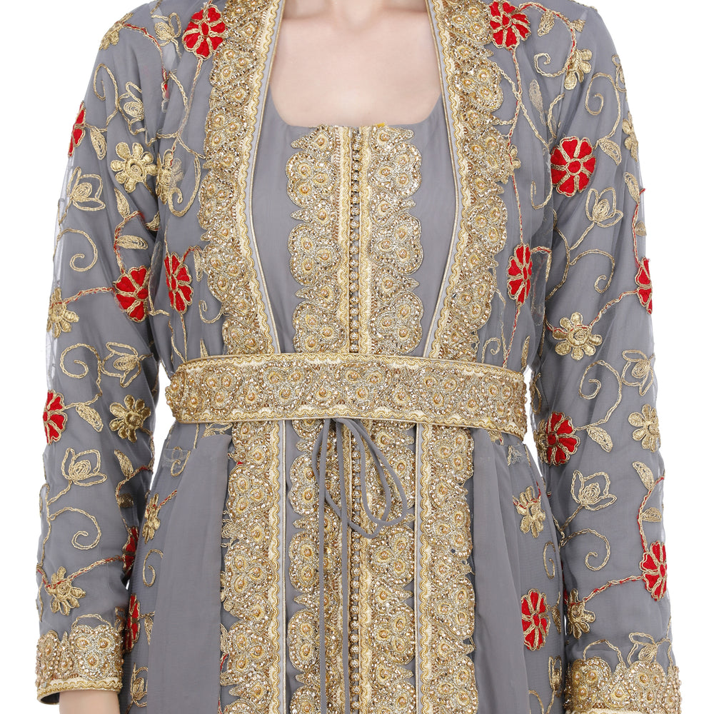 Designer Kaftan Embroidered Ball Gown - Maxim Creation