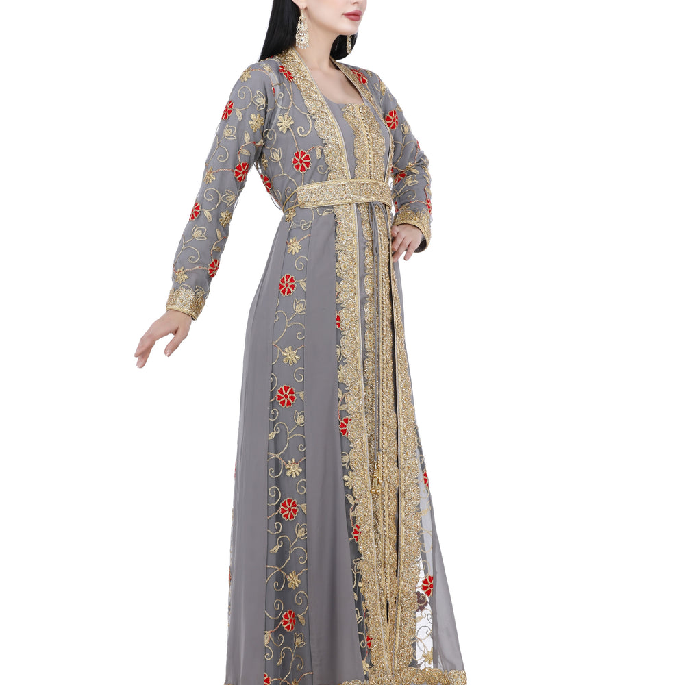 Designer Kaftan Embroidered Ball Gown - Maxim Creation