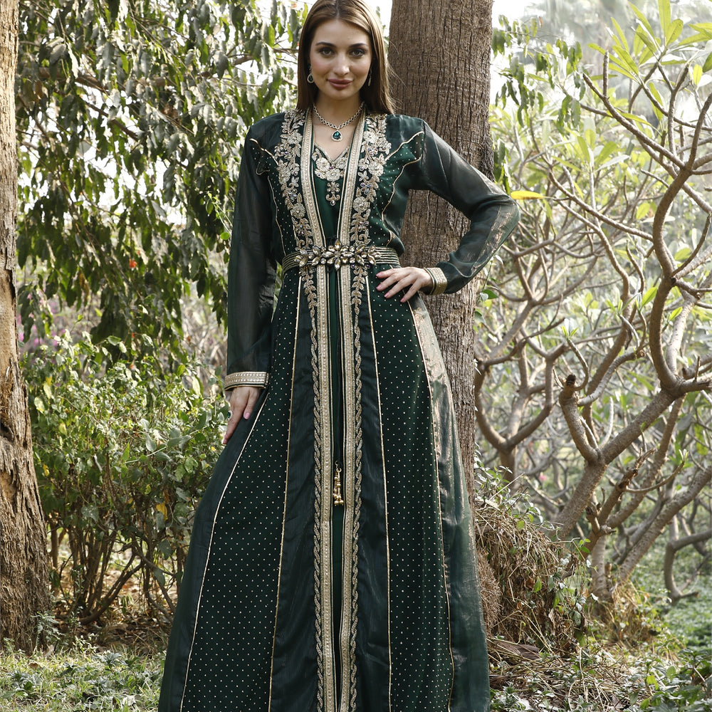 Maghribi Kaftan Evening Party Gown