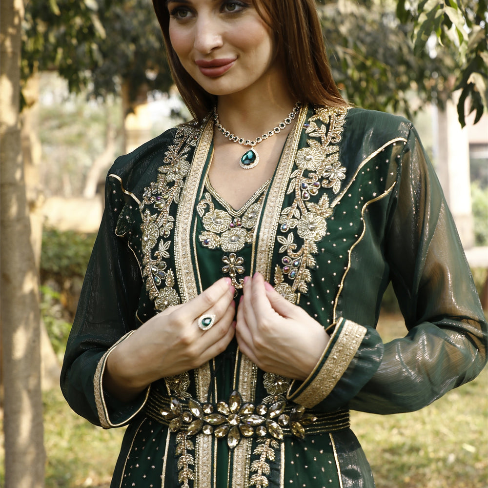 Maghribi Kaftan Evening Party Gown