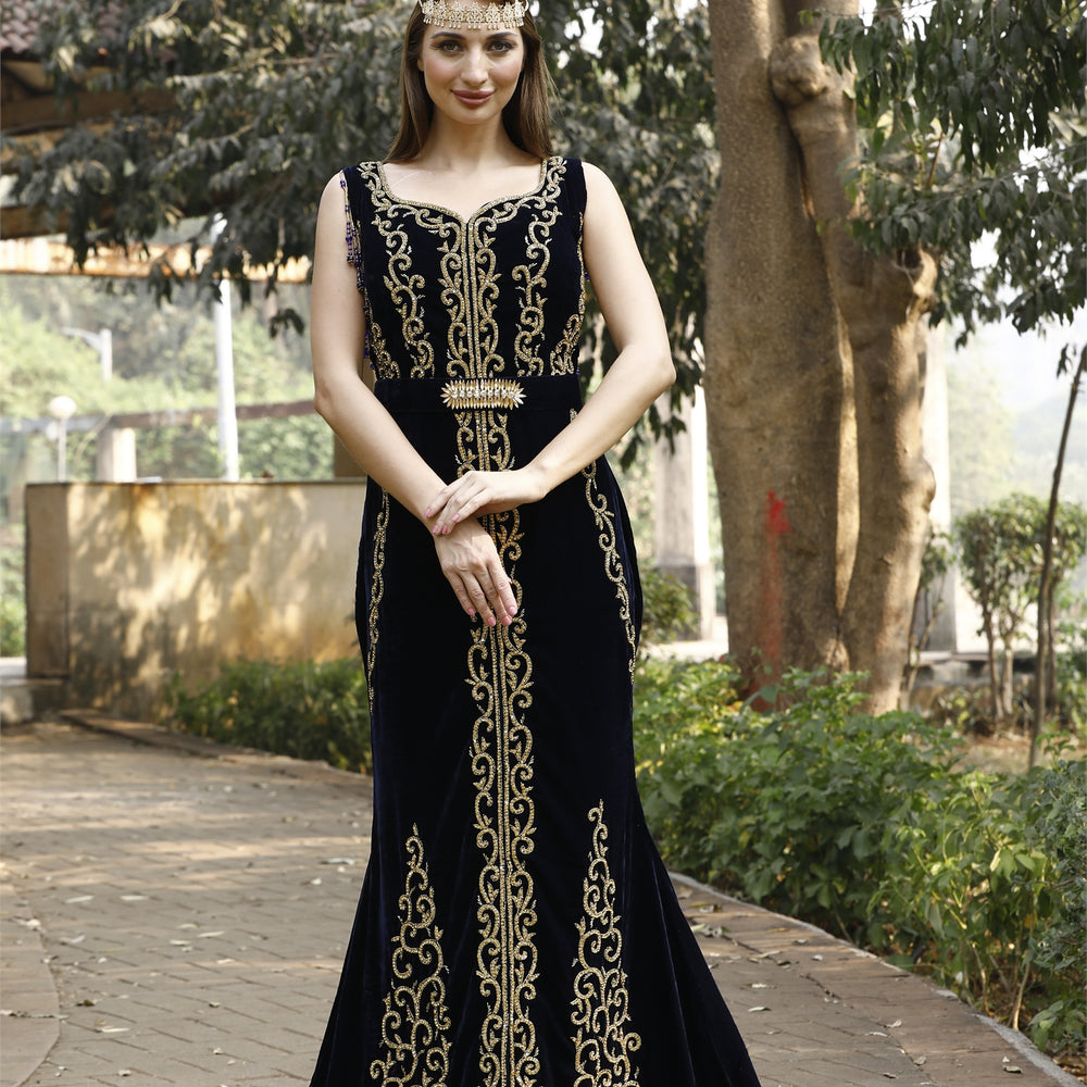 Dubai Uniquely Embroidered Caftan Bridal Gown