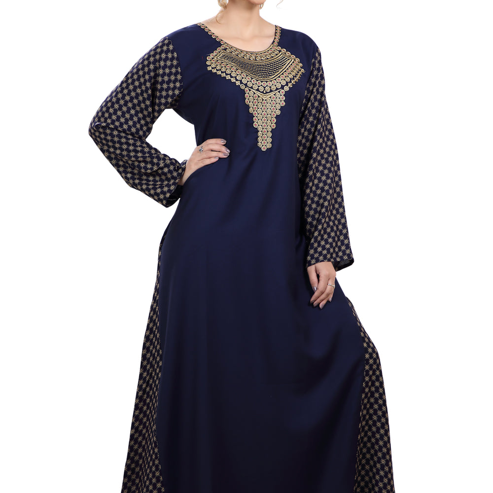 Golden Threadwork Embroidery Farasha - Maxim Creation