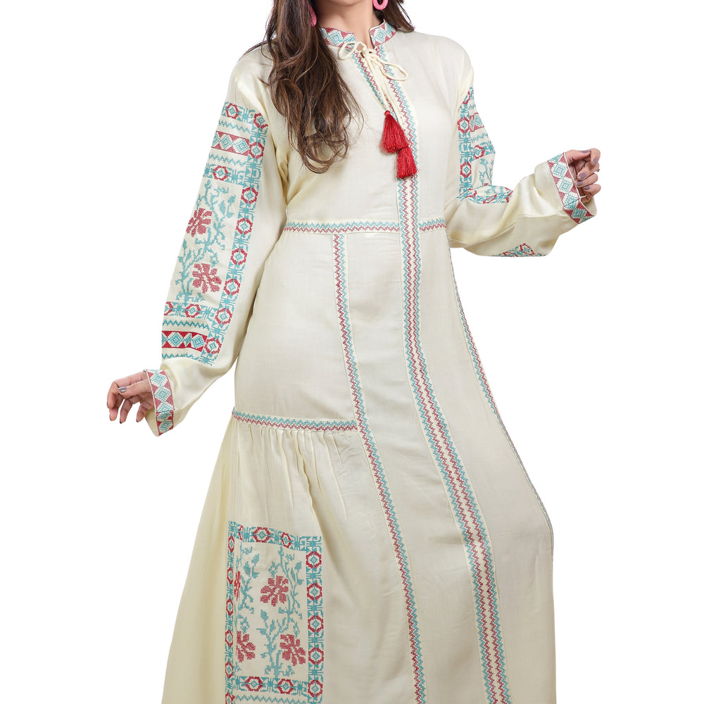 Designer Kaftan Rayon Maxi Dress - Maxim Creation